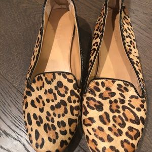 JCrew Leopard (calf hair) Loafer Flats - EUC - 8.5